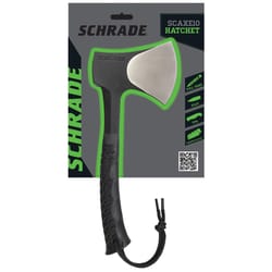 Schrade Stainless Steel Survival Full Tang Hatchet Rubber Handle 11 in.