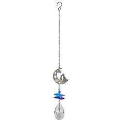 Woodstock Chimes Multi-color Crystal 4.5 in. Cat Wind Chime