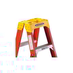Werner 8 ft. H X 26.84 in. W Fiberglass Twin Step Ladder Type IA 300 lb. cap.