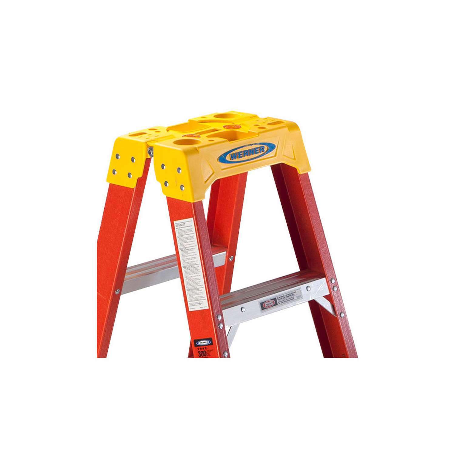 Werner 8 ft. H X 26.84 in. W Fiberglass Step Ladder Type IA Twin Steps 300 lb. cap. Werner 8 ft. H X 26.84 in. W Fiberglass Step Ladder Type IA Twin Steps 300 lb. cap.