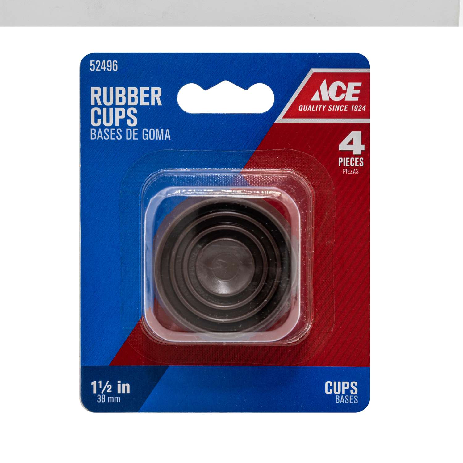 Ace Rubber Caster Cup Brown Round 11/2 in. W 4 pk Ace Hardware