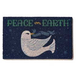 Entryways 17 in. W X 28 in. L Blue Peaceful Tiding Coir Door Mat