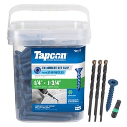 Tapcon 1/4 in. in. X 1-3/4 in. L Star Flat Head High/Low Concrete Screws