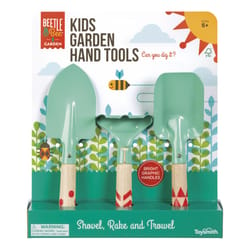 Beetle & Bee 10.9 in. Poly Garden Tool Set Wood Handle