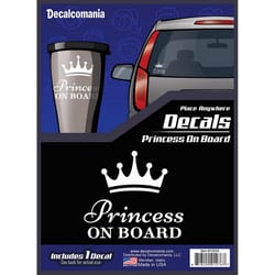 Decalcomania Princess On Board Car Sticker Vinyl 1 pk