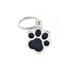 MyFamily Classic Black Paw Metal Dog Pet Tags Medium