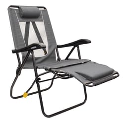 GCI Outdoor Legz Up Lounger Multi-Position Heathered Pewter Beach Folding Lounger