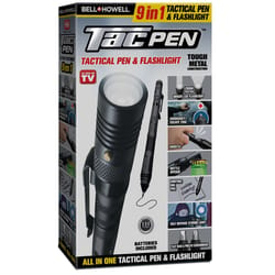 Bell + Howell Tac Pen Black Retractable Tactical Pen w/Flashlight 1 pk