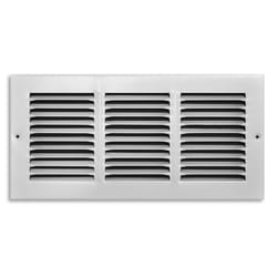 Tru Aire 6 in. H X 14 in. W 1-Way Powder Coat White Steel Return Air Grille