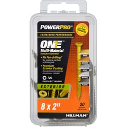 HILLMAN Power Pro No. 8 Ga. X 2 in. L Star Flat Head Coarse Multi-Material Screws