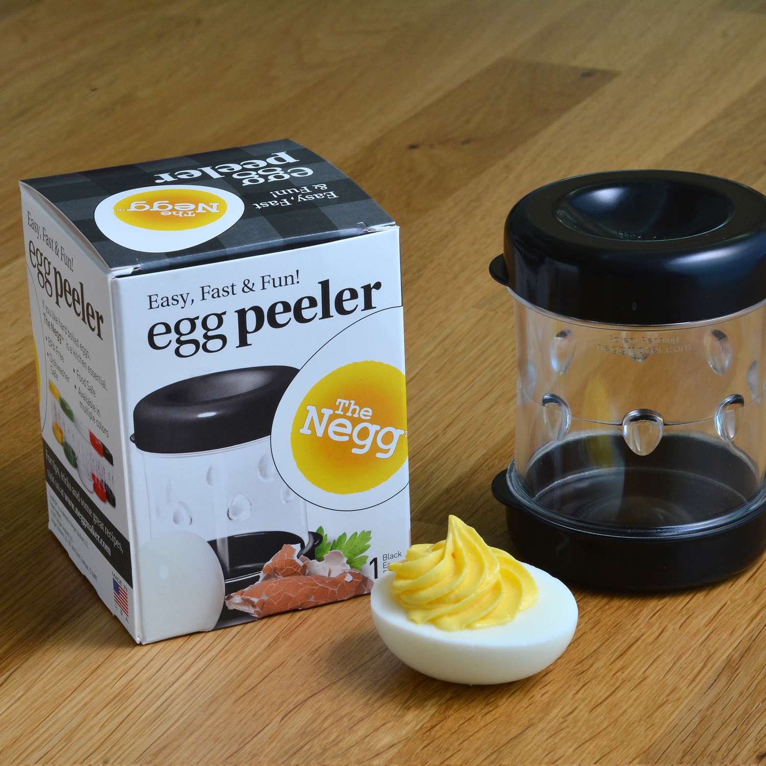 The Negg Boiled Egg Peeler White