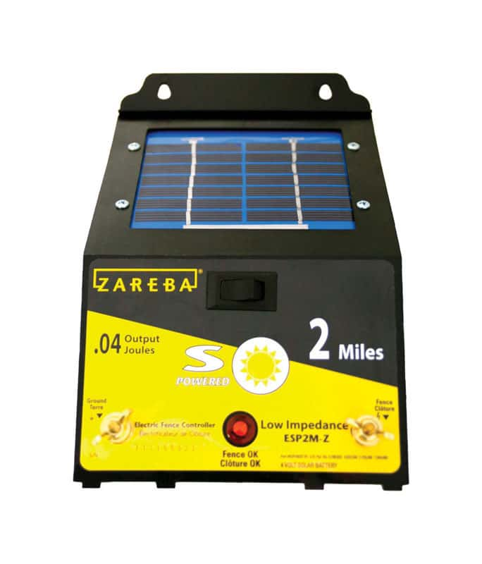 Zareba 4 V Solar Low Impedance Fence Energizer 2 mi. Black - Ace Hardware