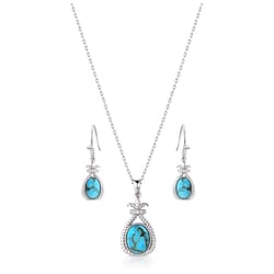 Montana Silversmiths Women's Turquoise Revival Silver/Turquoise Jewelry Sets