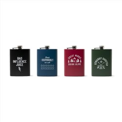 Bunkhouse Rockies 8 fl. oz. Assorted Stainless Steel Flask