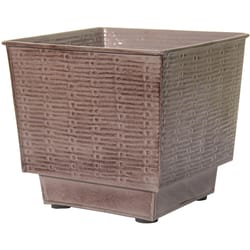 Robert Allen Ironstone 6 in. H Metal Prescott Planter Rosewood