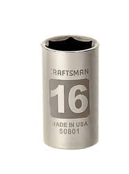 Craftsman 16 mm X 1/2 in. drive Metric 6 Point Standard Socket 1 pc