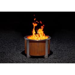 Breeo X Series 19 in. W Corten Steel Outdoor Round Wood Fire Pit