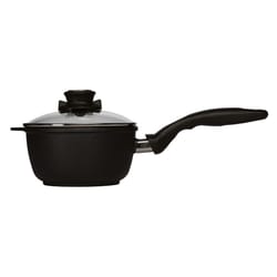 Swiss Diamond Cast Aluminum Saucepan 6.3 in. 1.4 qt Black