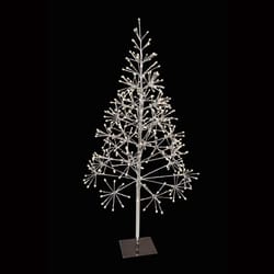 Holiday Bright Lights LED Warm White Lighted Shimmering Tree 54 in. Yard Decor