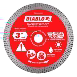 Diablo 3 in. D X 3/8 in. Diamond Masonry Cut-Off Disc 1 pk
