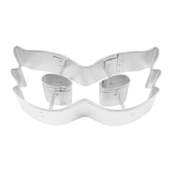 R&M International 2 in. W X 4 in. L Mardi Gras Mask Cookie Cutter Silver 1 pc