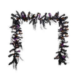 Celebrations Orange 50 ct 10 ft. LED Prelit Spider Garland