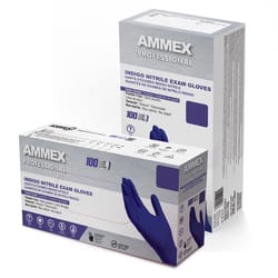 AMMEX Professional Nitrile Disposable Exam Gloves X-Large Indigo Powder Free 100 pk