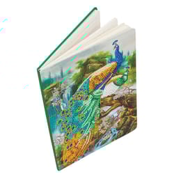 Crystal Art Craft Buddy Peacock Waterfall Craft Notebook Kit Multicolored