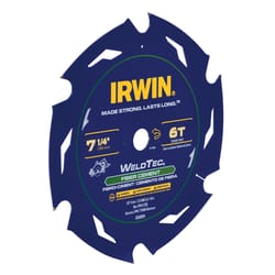 Irwin WeldTec 7-1/4 in. D X 5/8 Tungsten Carbide Tipped Fiber Cement Blade 6 teeth 1 pc