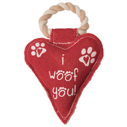 Pavilion Pavilion's Pets Red Cotton Heart Squeak Dog Toy 10 in. 1 pk