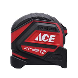 Ace 12 ft. L X 3/4 in. W Tape Measure 1 pk