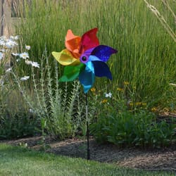 In The Breeze Multicolored Mylar 40 in. H X 18 in. W Garden Stake Spinner