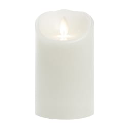 Sterno Home White No Scent Iflicker Smooth Pillar Candle