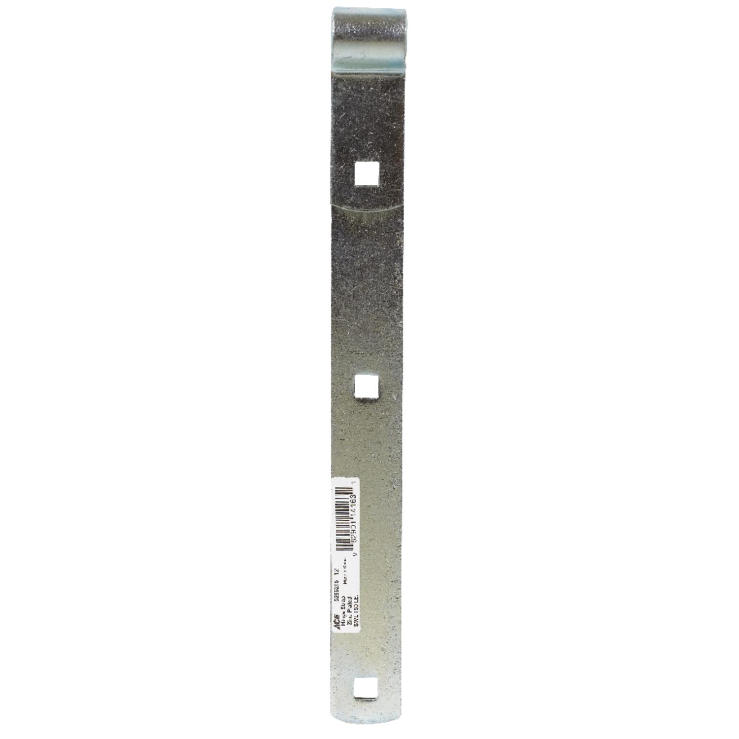 Ace 12 in. L Zinc-Plated Steel Hinge Strap 1 pk - 01-3414-438 - Fencing and Barriers  sku 01-3414-438