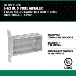 Southwire New and Old Work Square Steel Electrical Box