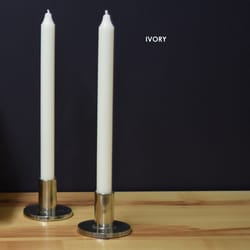 Kiri Tapers Ivory Unscented Scent Taper Candle