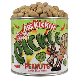 Ass Kickin' Spicy Pickle Peanuts 12 oz Canister