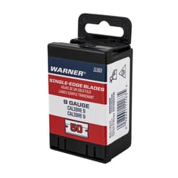 Warner Carbon Steel Single Edge Blade Dispenser with Blades 1.55 in. L 50 pc