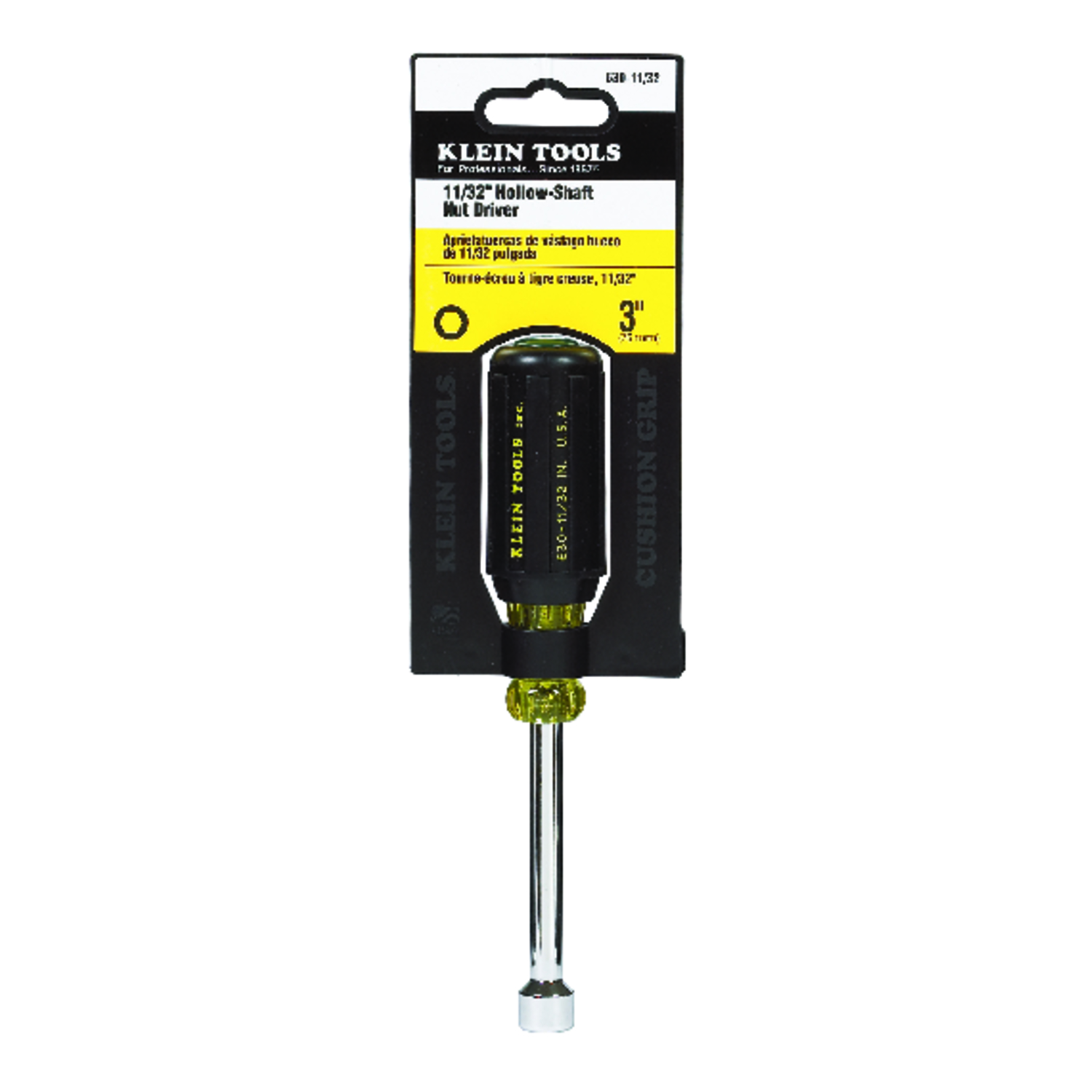 Klein Tools 11/32 in. Hollow Shaft Nut Driver 6-3/4 in. L 1 pc