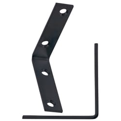 Hampton 3 in. H X 3/4 in. W X 3 in. D Black Steel Inside L Corner Brace