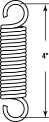 Prime-Line 4 in. L X 13/16 in. D Extension Spring 2 pk