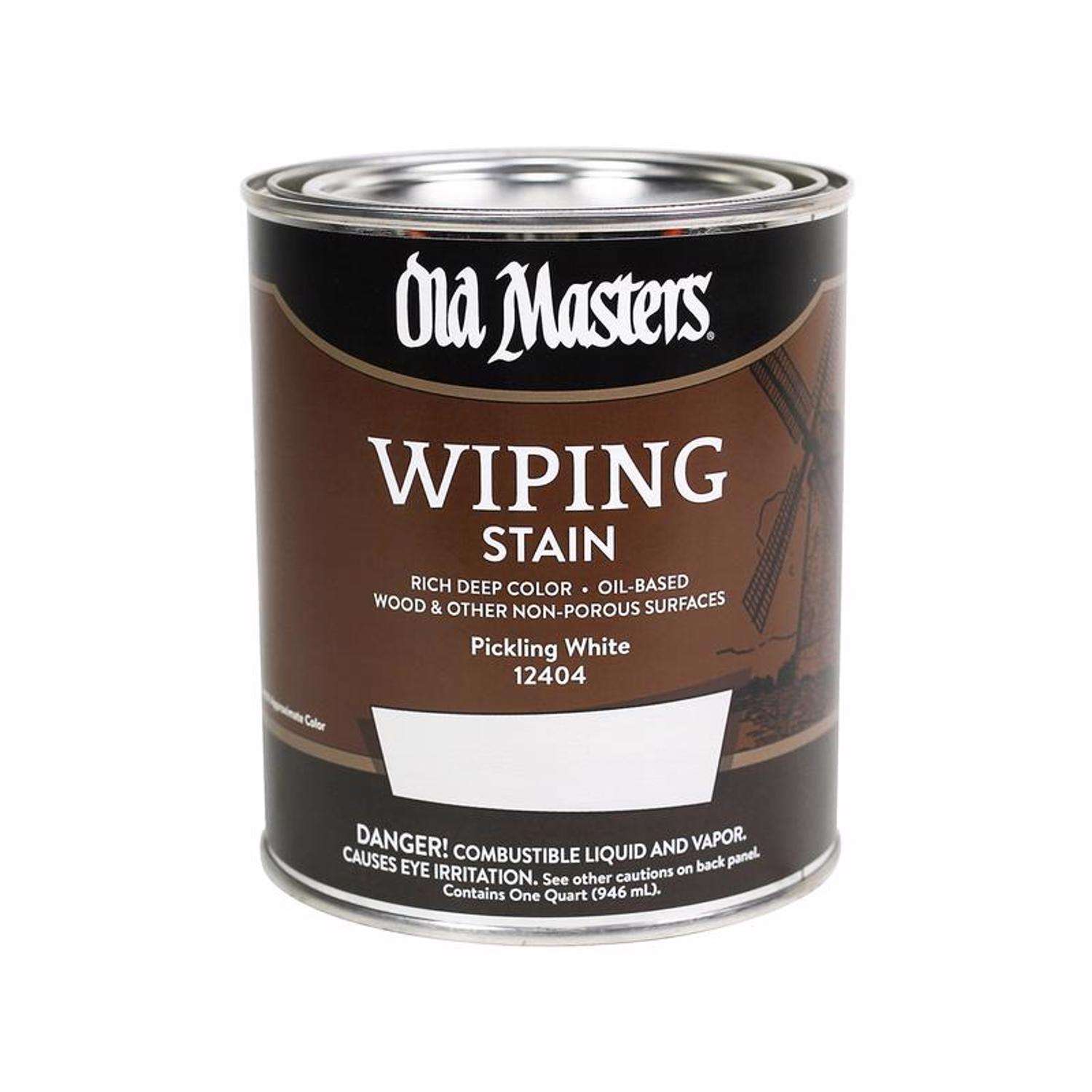 Old Masters SemiTransparent Pickling White OilBased Wiping Stain 1 qt