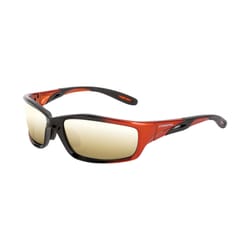 Crossfire Infinity Polarized Safety Glasses Gold Mirror Lens Black/Orange Frame 1 pc