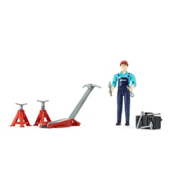 Bruder Bworld Man with Repair Shop Accessories Toy Multicolored 6 pc