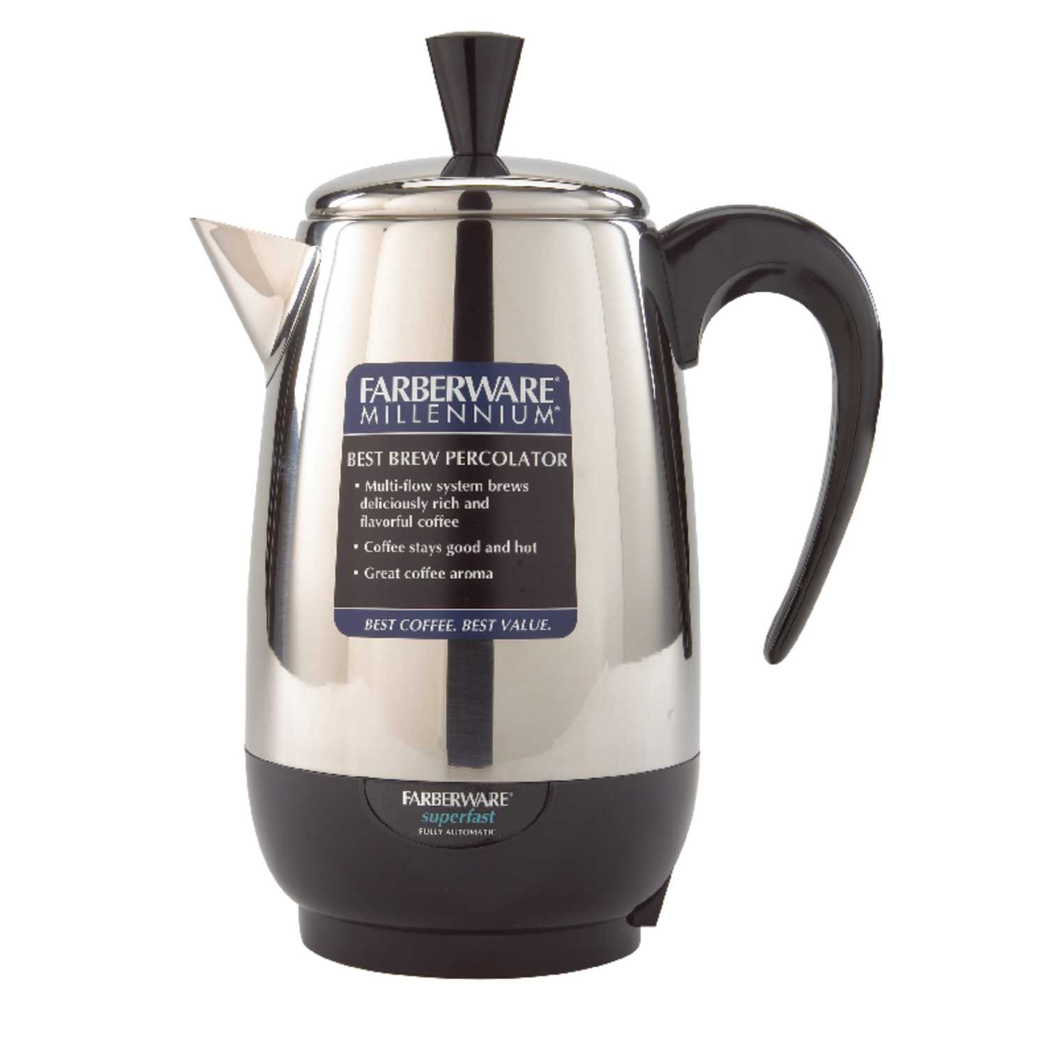 Farberware 8 cups Black/Silver Percolator Ace Hardware
