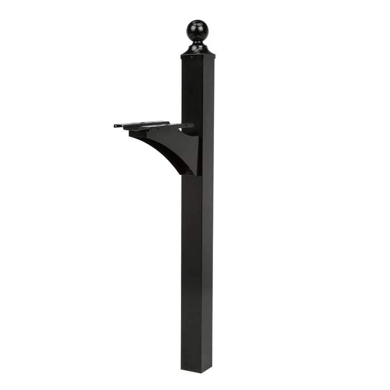 Gibraltar Mailboxes Landover 56.4 in. Powder Coated Black Aluminum