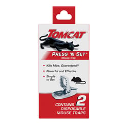 Tomcat Press 'N Set Small Snap Trap For Mice 2 pk