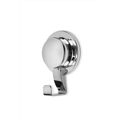 Croydex 5 in. H X 3.8 in. W X 2.80 in. L Chrome Silver Robe Hook