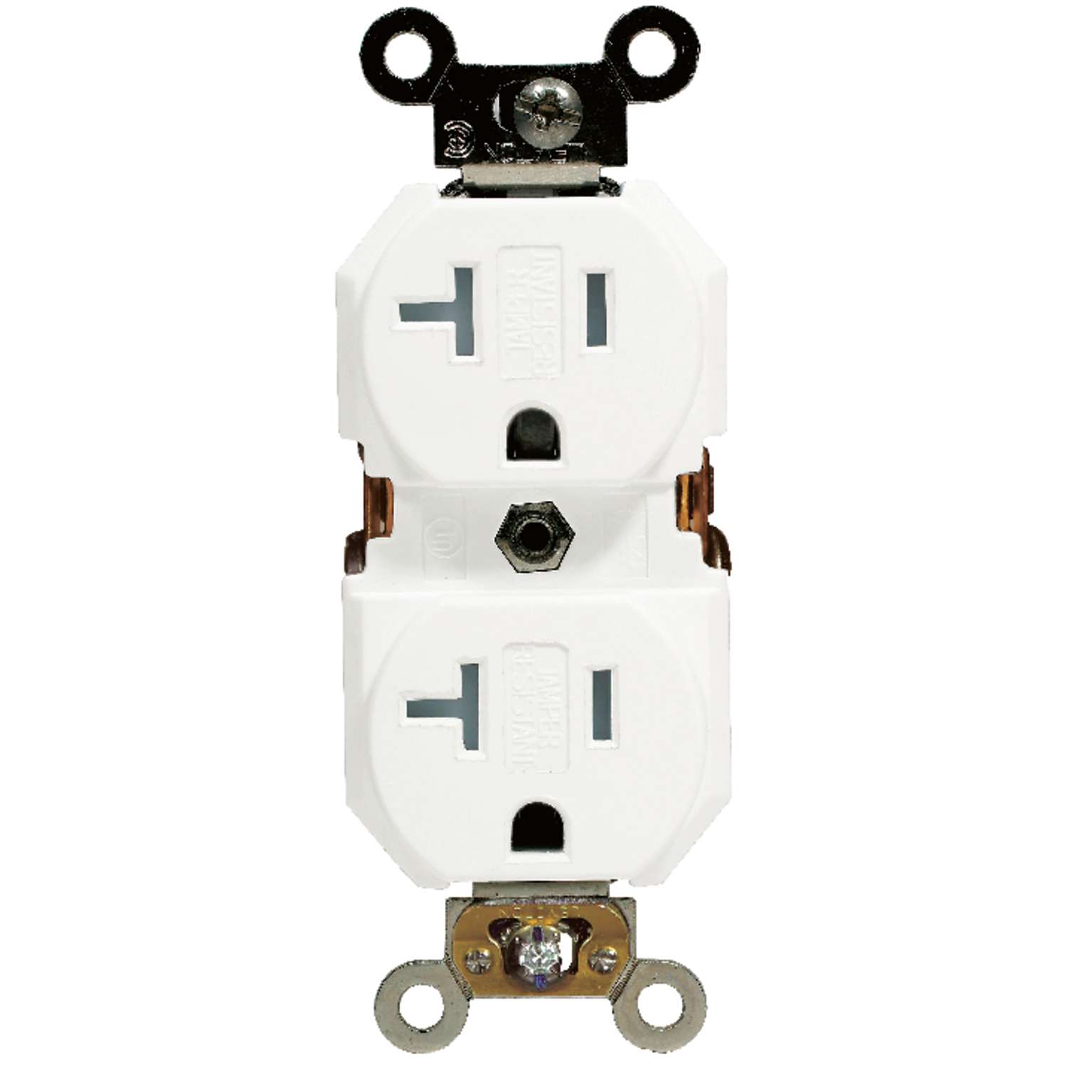 Leviton 20 amps 125 volt Duplex White Outlet 5-20R 1 pk - Ace Hardware