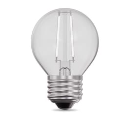 Feit White Filament G16.5 E26 (Medium) Filament LED Bulb Soft White 40 Watt Equivalence 2 pk